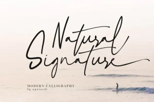 Natural Signature Font