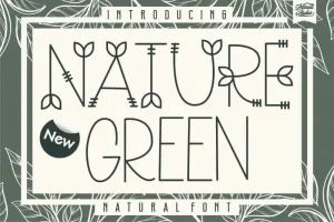 Nature Green Display Font