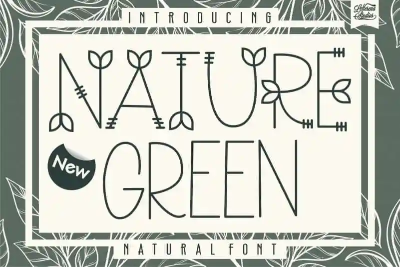 Nature Green Display Font