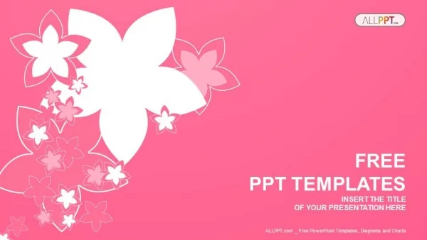 Nature with of pink flowers PowerPoint Templates