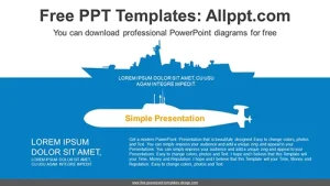 Navy Ships Submarine PowerPoint Diagram