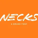 Necks Brush Font