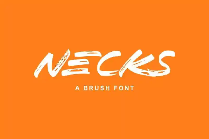 Necks Brush Font