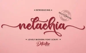 Nelachia Calligraphy Font