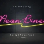 Neon Bines Handwritten Font