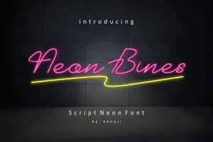 Neon Bines Handwritten Font