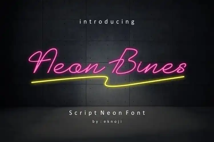 Neon Bines Handwritten Font