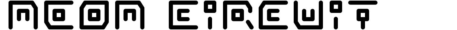 Neon Circuit Font