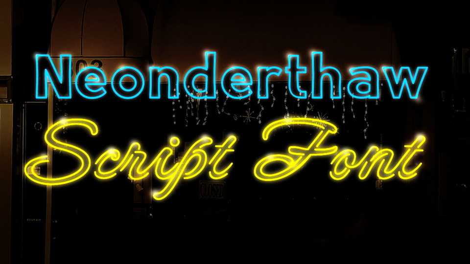 Neonderthaw Script Font › Fontesk