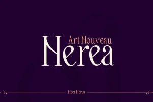 Nerea, Art Nouveau Typography