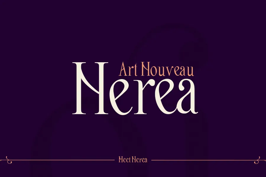 Nerea, Art Nouveau Typography