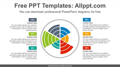 Nested doughnut chart PowerPoint Diagram Template