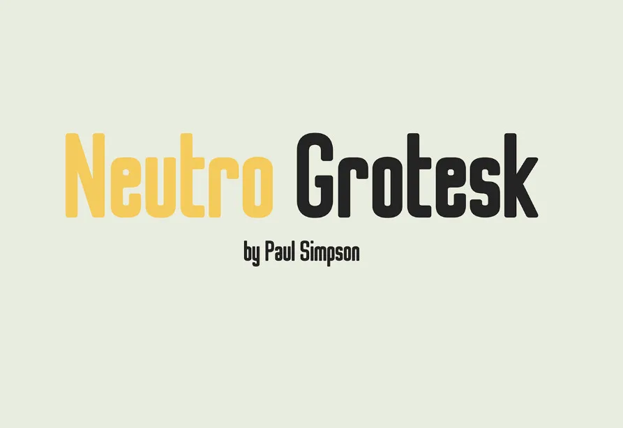 Neutro Grotesk Typeface