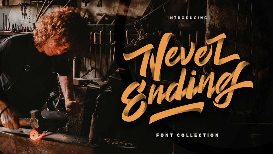 Never Ending Script Font › Fontesk