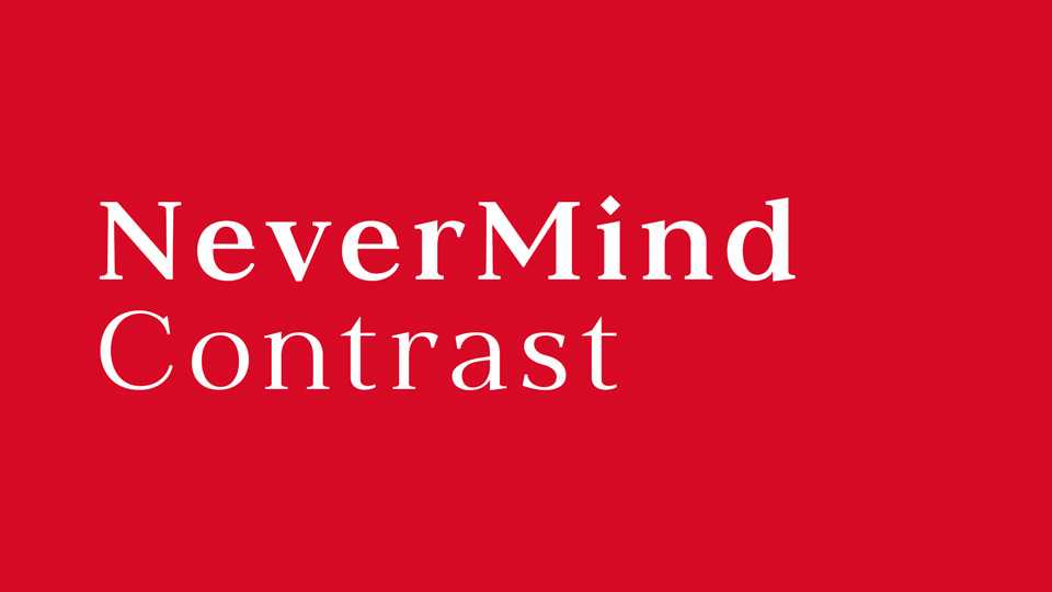 Nevermind Contrast Font Family › Fontesk
