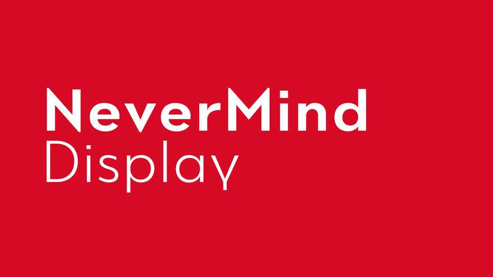 Nevermind Display Font Family › Fontesk