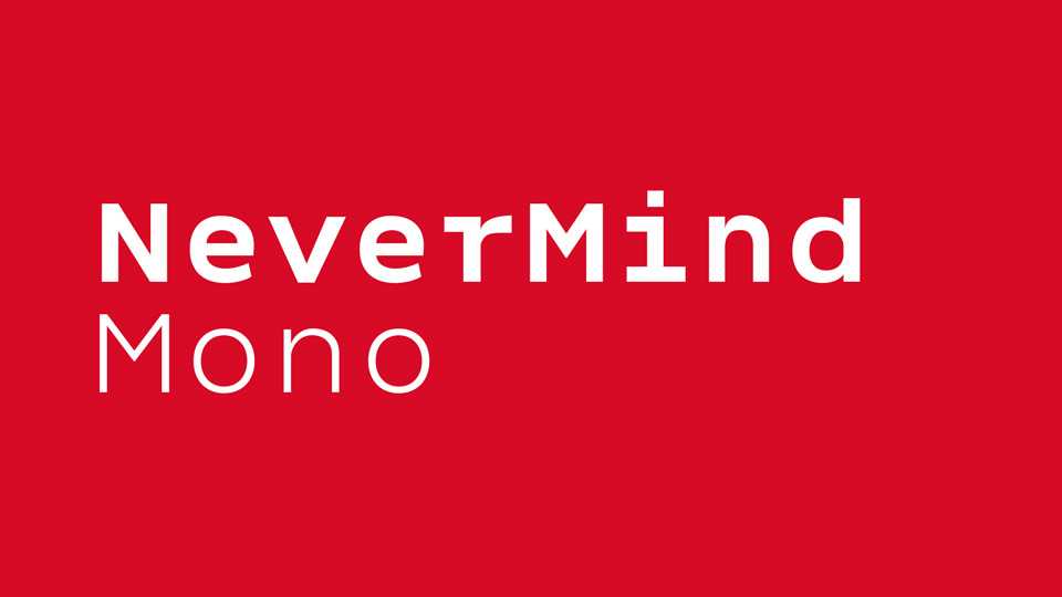 Nevermind Mono Font Family › Fontesk