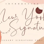 New York Signature Script Font - Fonte Grátis New York Signature Script Font