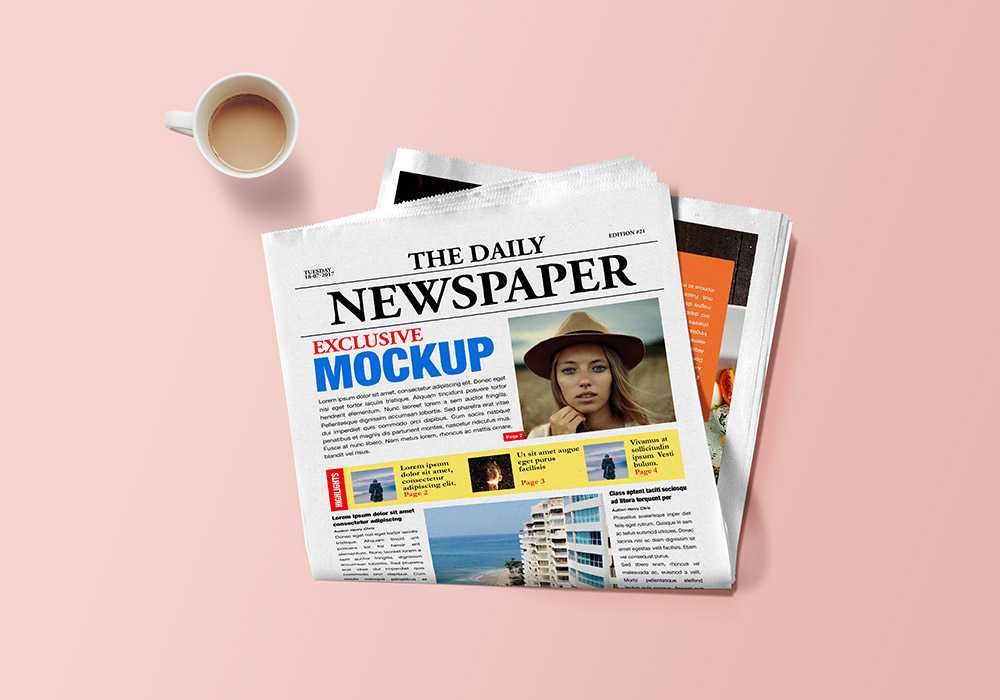Newspaper Mockup PSD