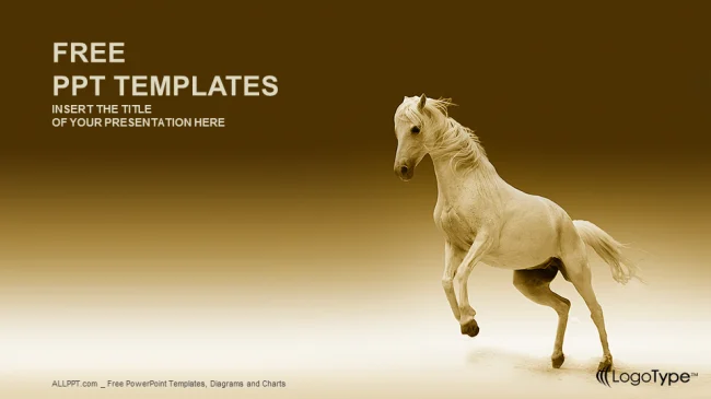 Nice Horse-Nature PowerPoint Templates
