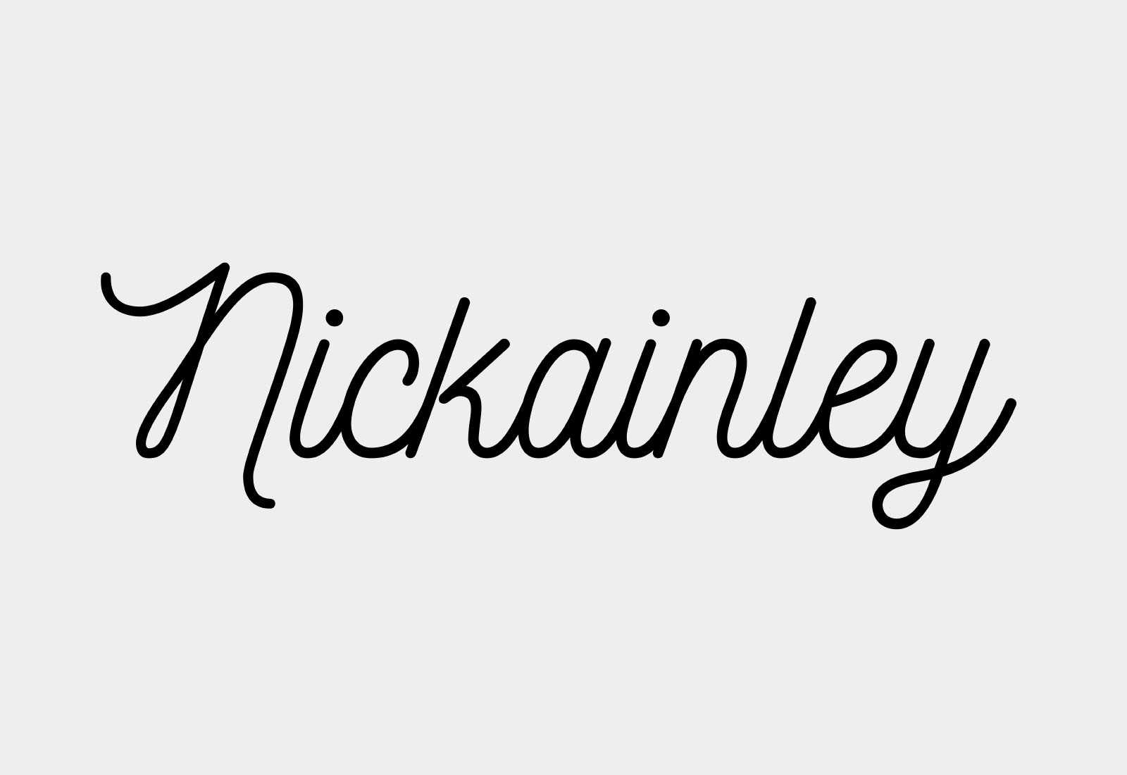 Nickainley Free Monoline Typeface