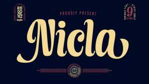 NIcla Script Font › Fontesk