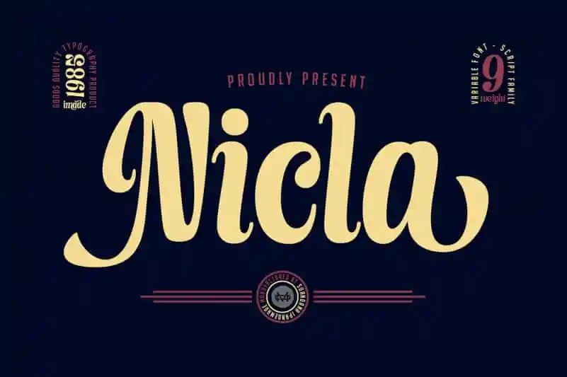 Nicla Script Font
