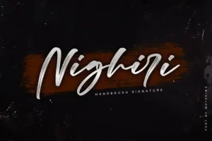 Nighiri Brush Font