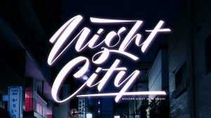 Night City Script Font › Fontesk