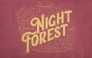 Night Forest Display Font