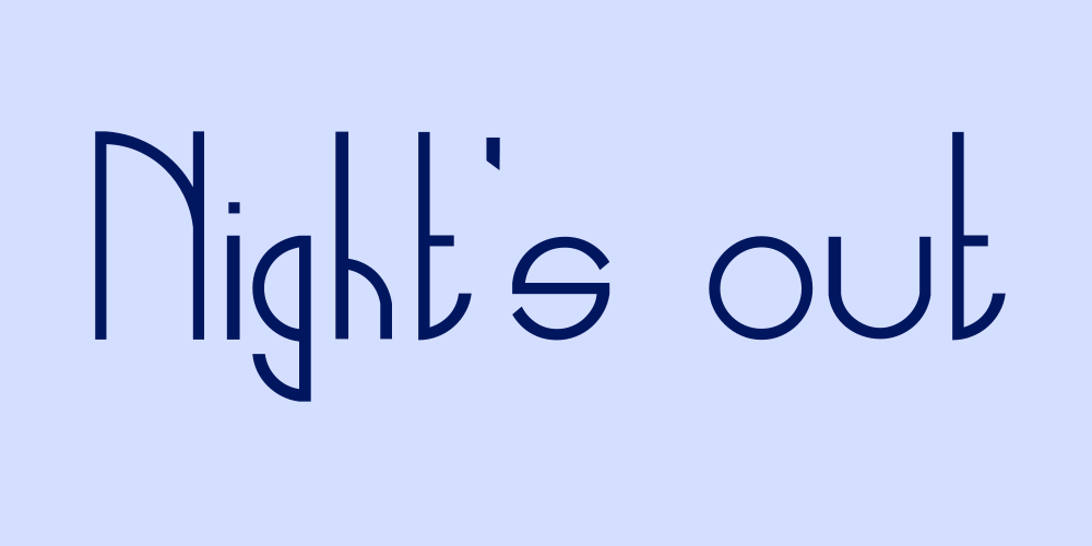 Night's out font