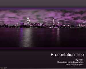 Night Skyscraper PowerPoint Template