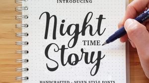 Night Time Story Font › Fontesk