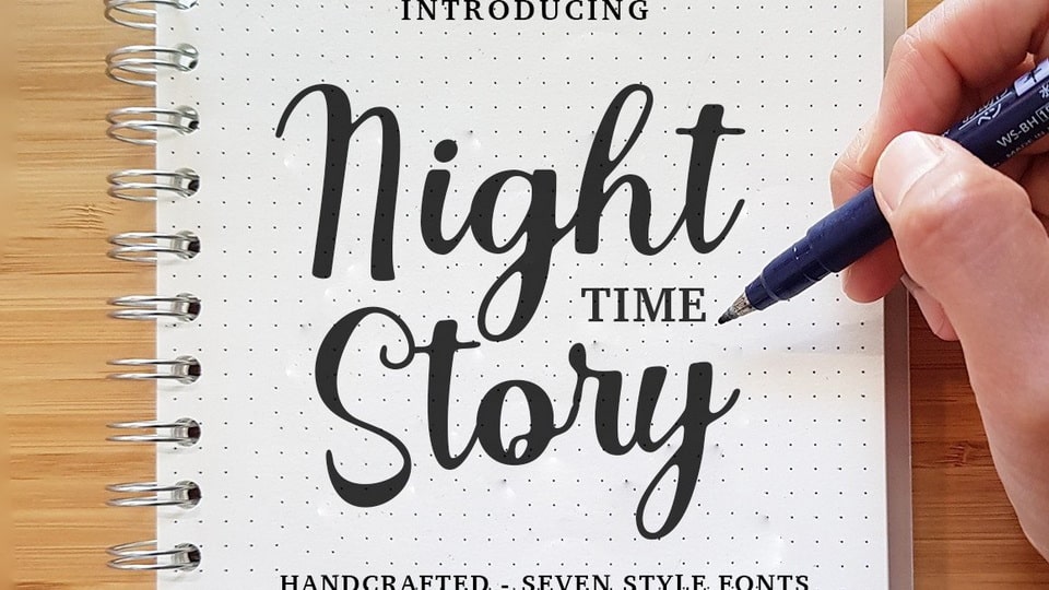 Night Time Story Font › Fontesk