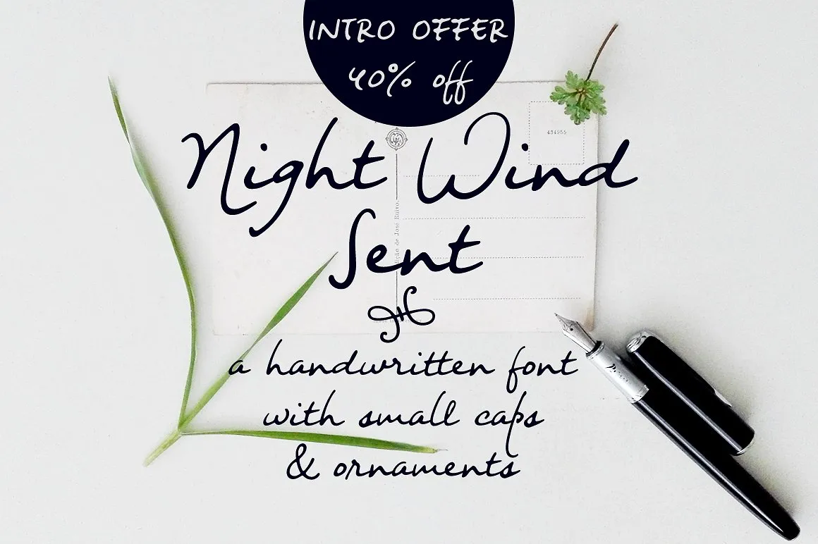 Night Wind Sent Sample Font