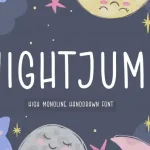 NIGHTJUMP High Monoline Handdrawn Font
