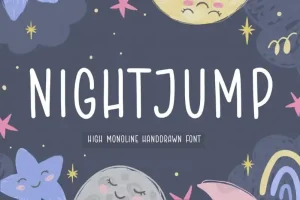NIGHTJUMP High Monoline Handdrawn Font