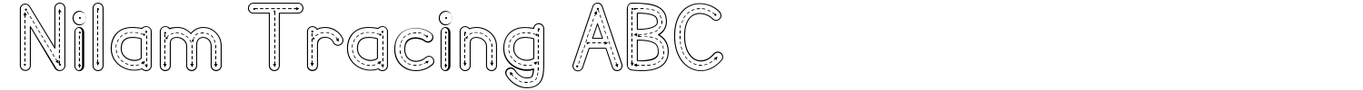 Nilam Tracing ABC Font