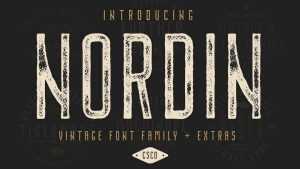 Nordin Vintage Font Family › Fontesk