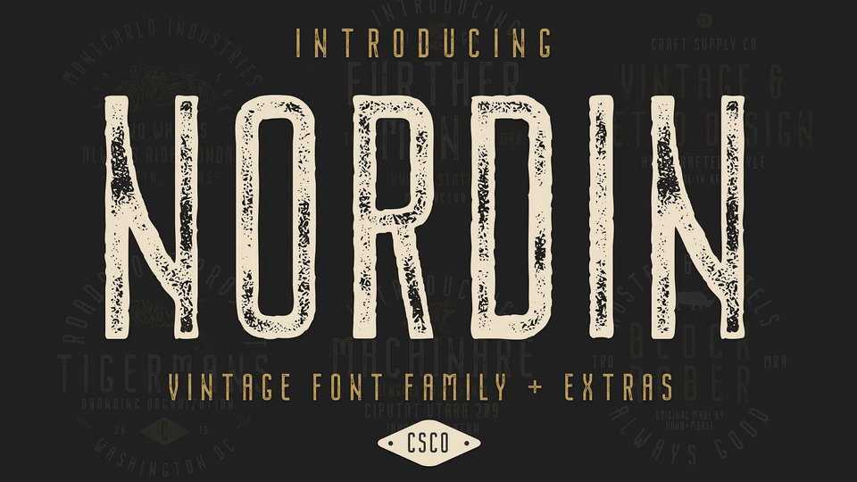 Nordin Vintage Font Family › Fontesk