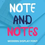 Note and Notes Display Font - Fonte Grátis Note and Notes Display Font