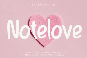 Notelove Display Font