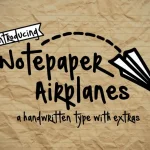 Notepaper Airplanes font