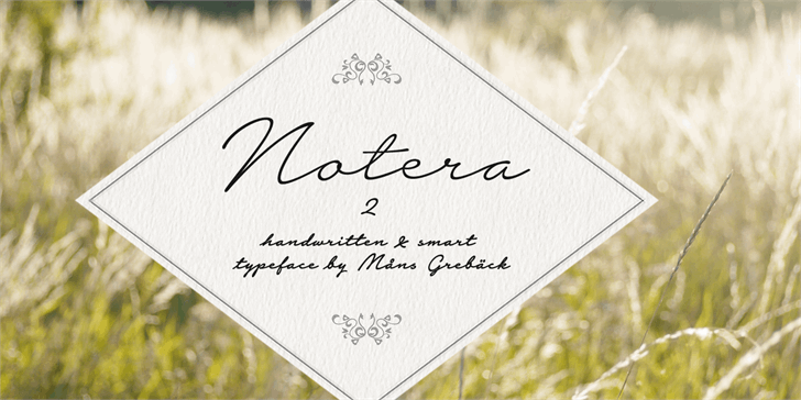 Notera 2 Script Font