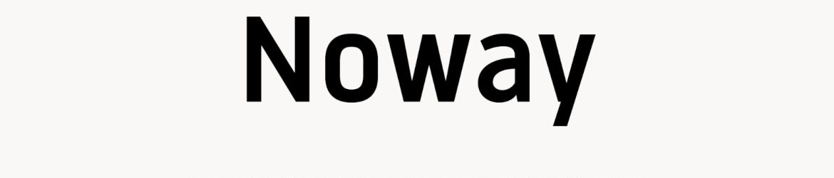 Noway Corporate Signage Typeface
