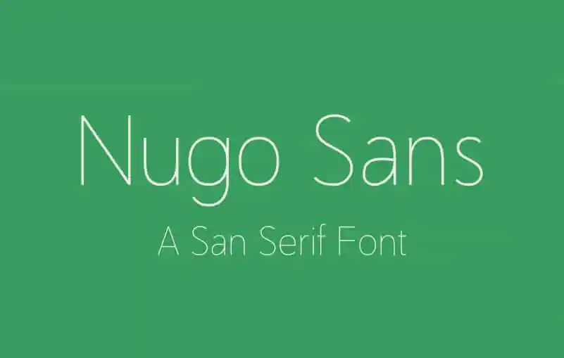 Nugo Sans - Free Font