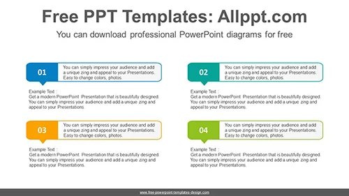 Numbered text box PowerPoint Diagram Template