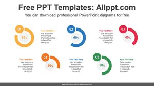 Numbering Doughnut Charts PowerPoint Diagram