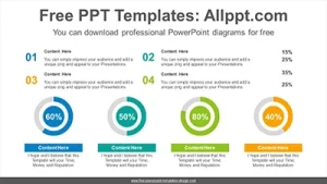 Numbering doughnut charts PowerPoint Diagram Template