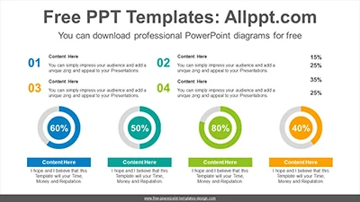 Numbering doughnut charts PowerPoint Diagram Template